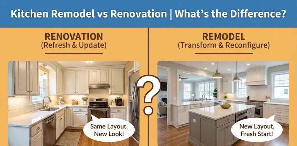 Kitchen Remodel vs Renovation
